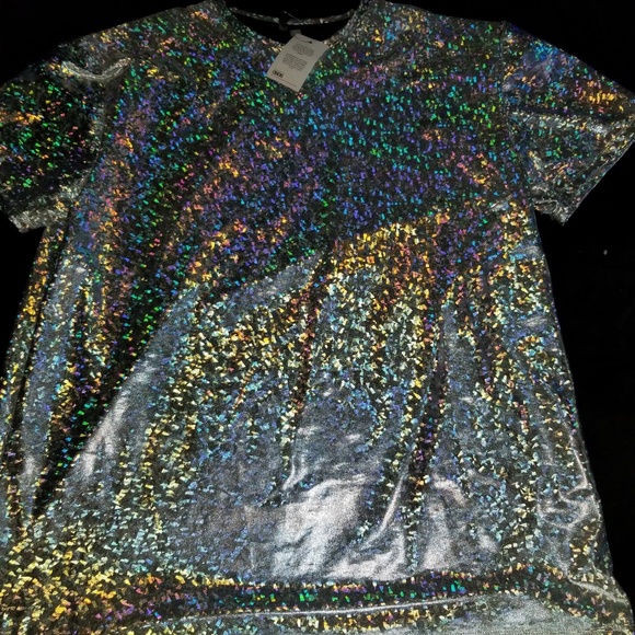 holographic t shirt dress